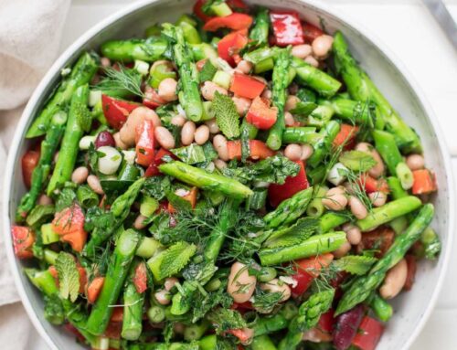 Asparagus Salad with Mixed Beans, Lemon and Herbs
